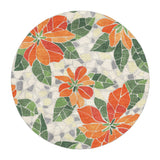 Mosaic Poinsettia Orange in 5' Round Size