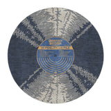 Vinyl Record Navy Blue Round in 5' Round Size