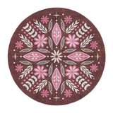 Topanga Burgundy & Pink in 5' Round Size