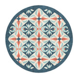 Elliot Blue & Orange in 5' Round Size