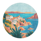 Mediterranian Cliffside Village in 5' Round Size