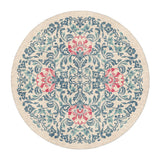 Beryl Blue & Red in 5' Round Size
