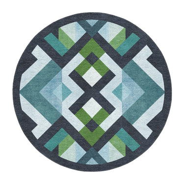 Sonora Blue & Green in 5' Round Size