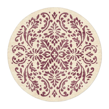 Floranna Ivory & Wine in 5' Round Size