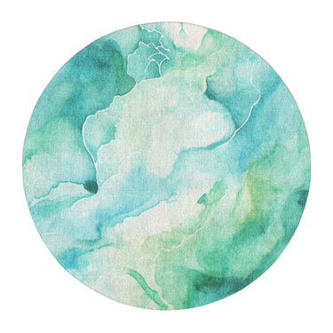Zephyr Watercolor Blue & Green in 5' Round Size