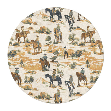 Desert Cowboys in 5' Round Size