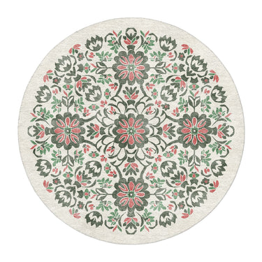 Georgiana Green & Deep Cerise in 5' Round Size