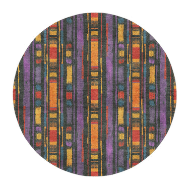 Ojai Purple & Yellow in 5' Round Size