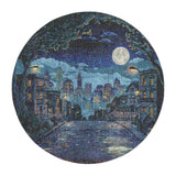 8 Bit Uptown Twilight Skyline in 5' Round Size