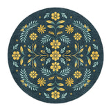 Isabella Navy & Gold in round-5ft Size