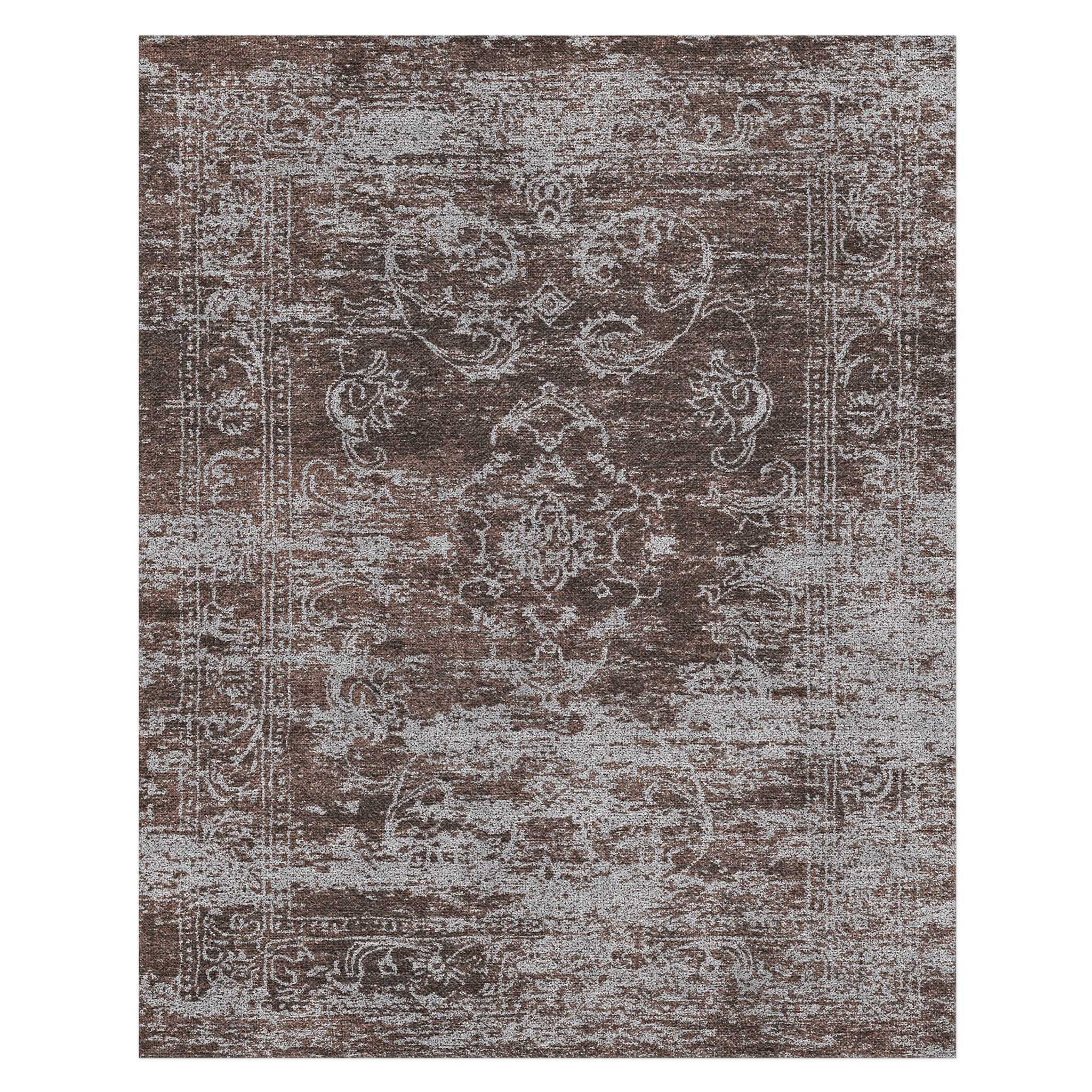 Brown Thomas Inset Rug Bennett Brown & Grey Area Rug – Undrfoot Rugs