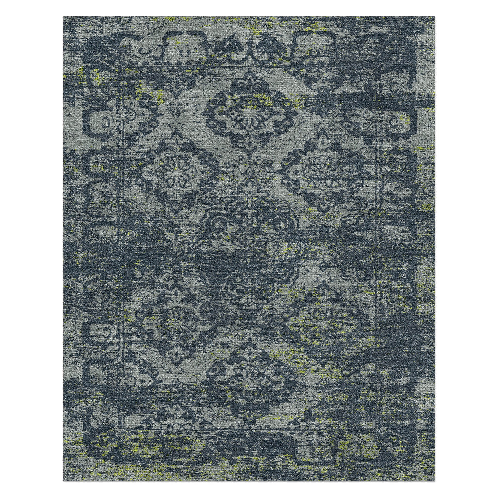 Jonah Navy & Chartreuse Area Rug – Undrfoot Rugs