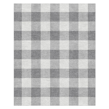 Buffalo Plaid Light Grey in 8' x 10' Size