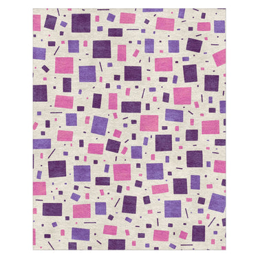 Geometric Confetti Purple in 8' x 10' Size