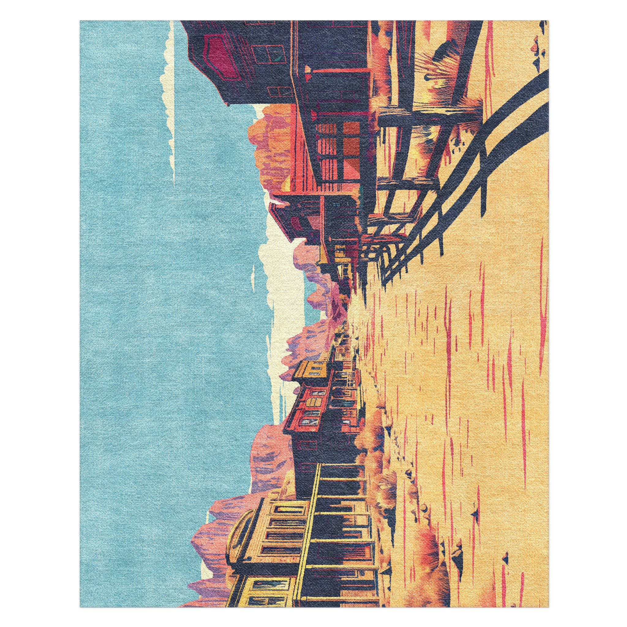 Cold Town Rug Southwestern Ghost Town Area Rug – Undrfoot Rugs