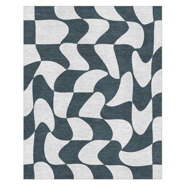 Twyla Checkered Navy in 8' x 10' Size