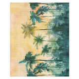 Sunset Palms Green & Orange in 10x8ft Size