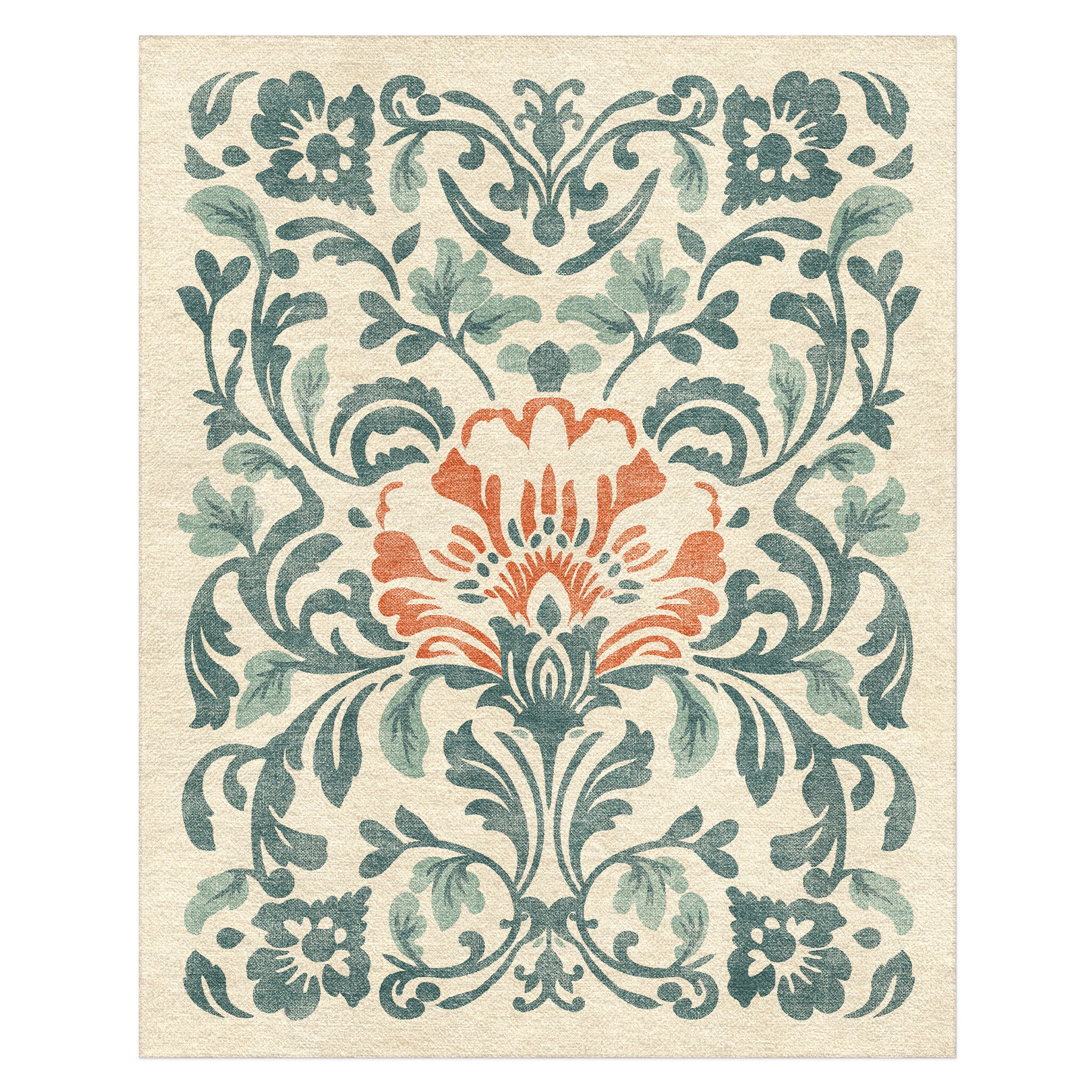 Teal Orange Rug Beryl Teal & Orange Area Rug – Undrfoot Rugs