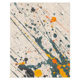 Jason Dark Teal & Orange Splatter in 10x8ft Size