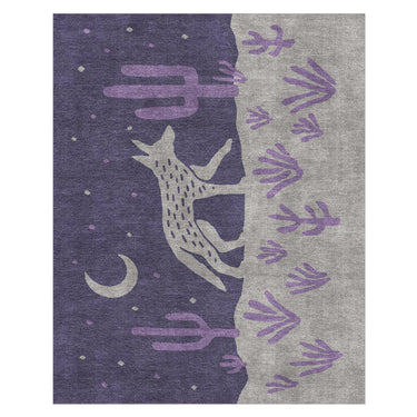 Desert Coyote Eggplant & Dusty Purple in 8' x 10' Size