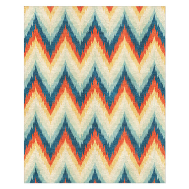 Firekat Blue & Orange in 8' x 10' Size