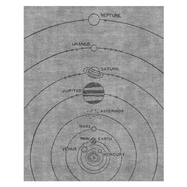 Solar System Grey & Black in 8' x 10' Size