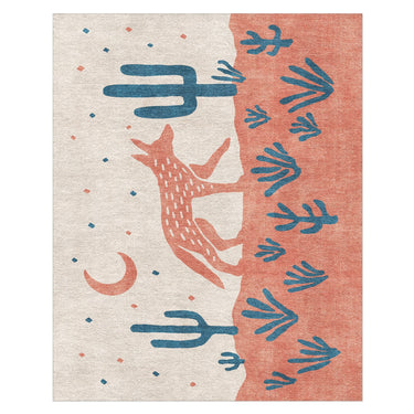 Desert Coyote Denim Blue & Terracotta in 8' x 10' Size
