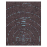 Solar System Burgandy & Powder Blue in 8' x 10' Size