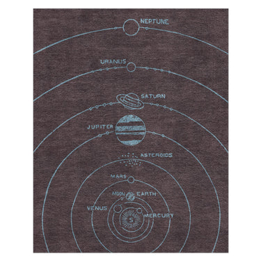 Solar System Burgandy & Powder Blue in 8' x 10' Size