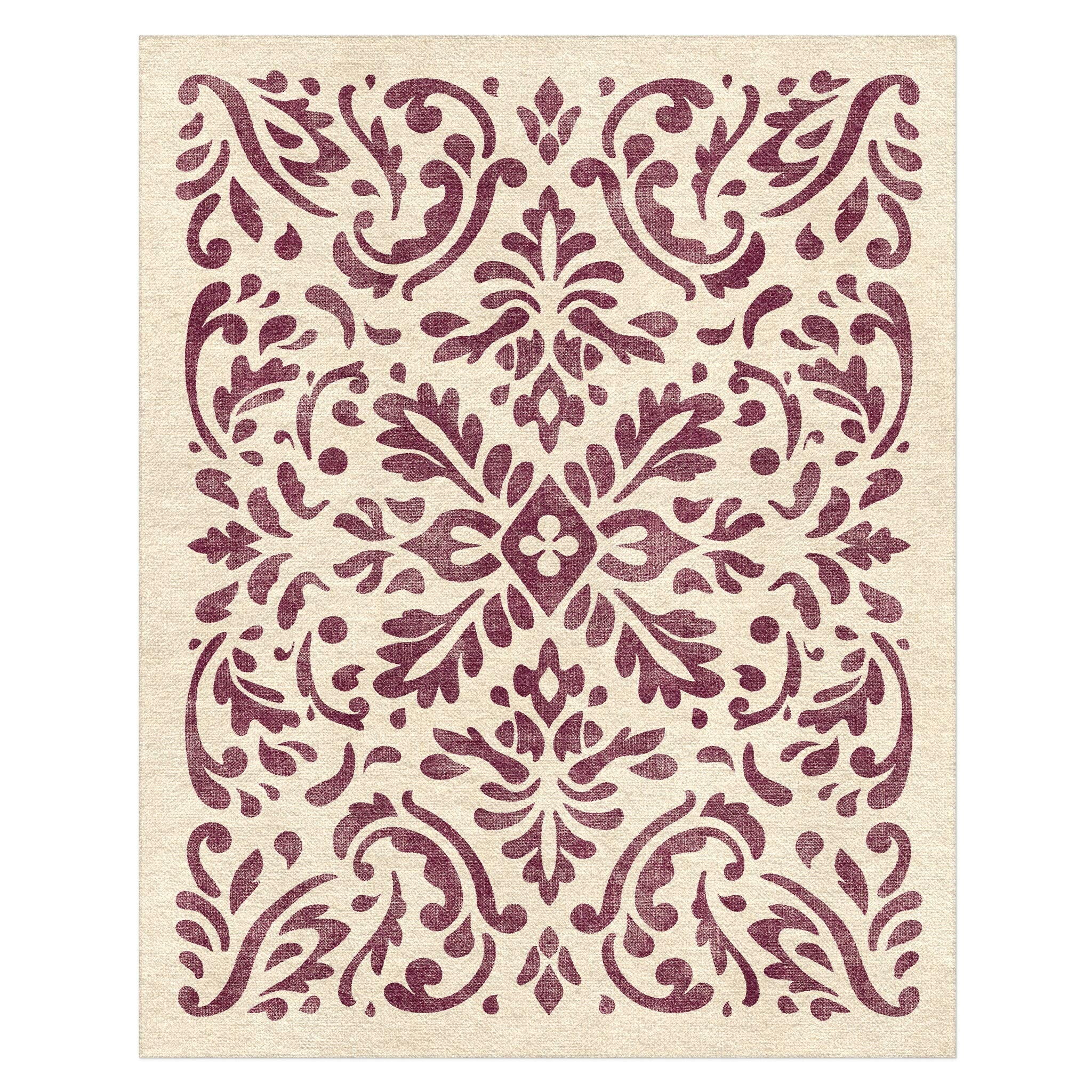 Floranna Ivory & Wine Area Rug – Undrfoot Rugs