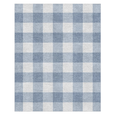 Buffalo Plaid Steel Blue in 8' x 10' Size