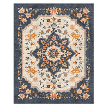 Louanne Navy & Orange in 10x8ft Size