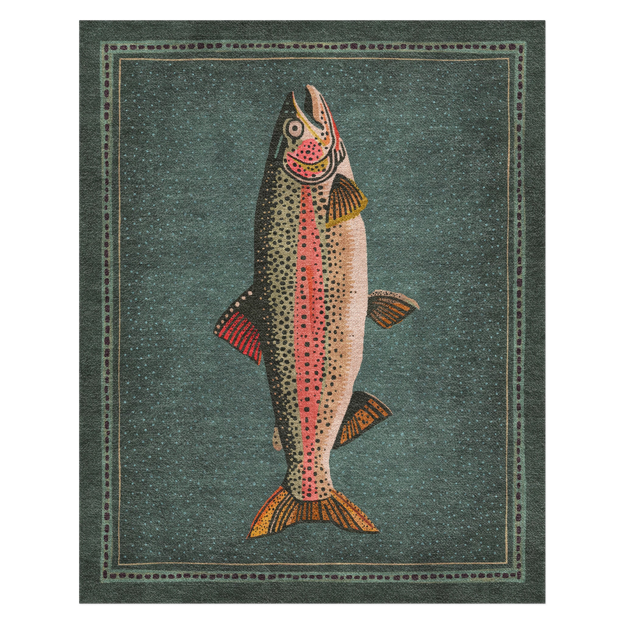 Rainbow Trout Area Rug – Undrfoot Rugs