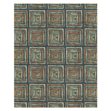 Diego Orange & Navy in 8' x 10' Size