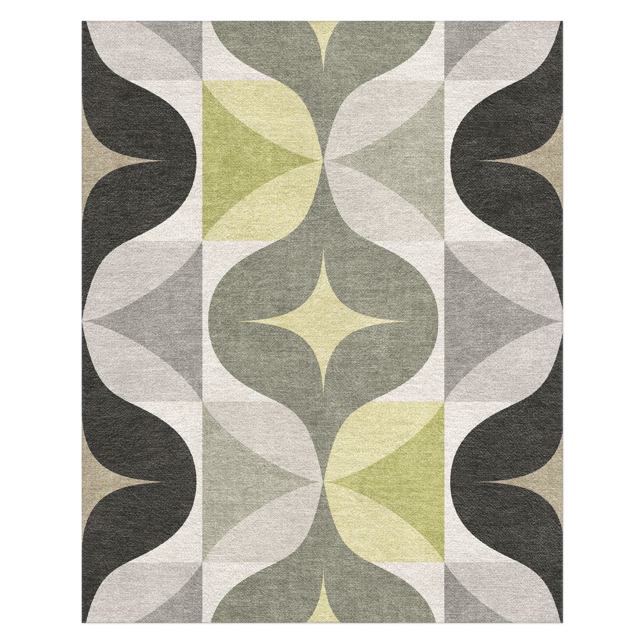 Chartreuse Color Rug Maxine Grey & Chartreuse Area Rug – Undrfoot Rugs