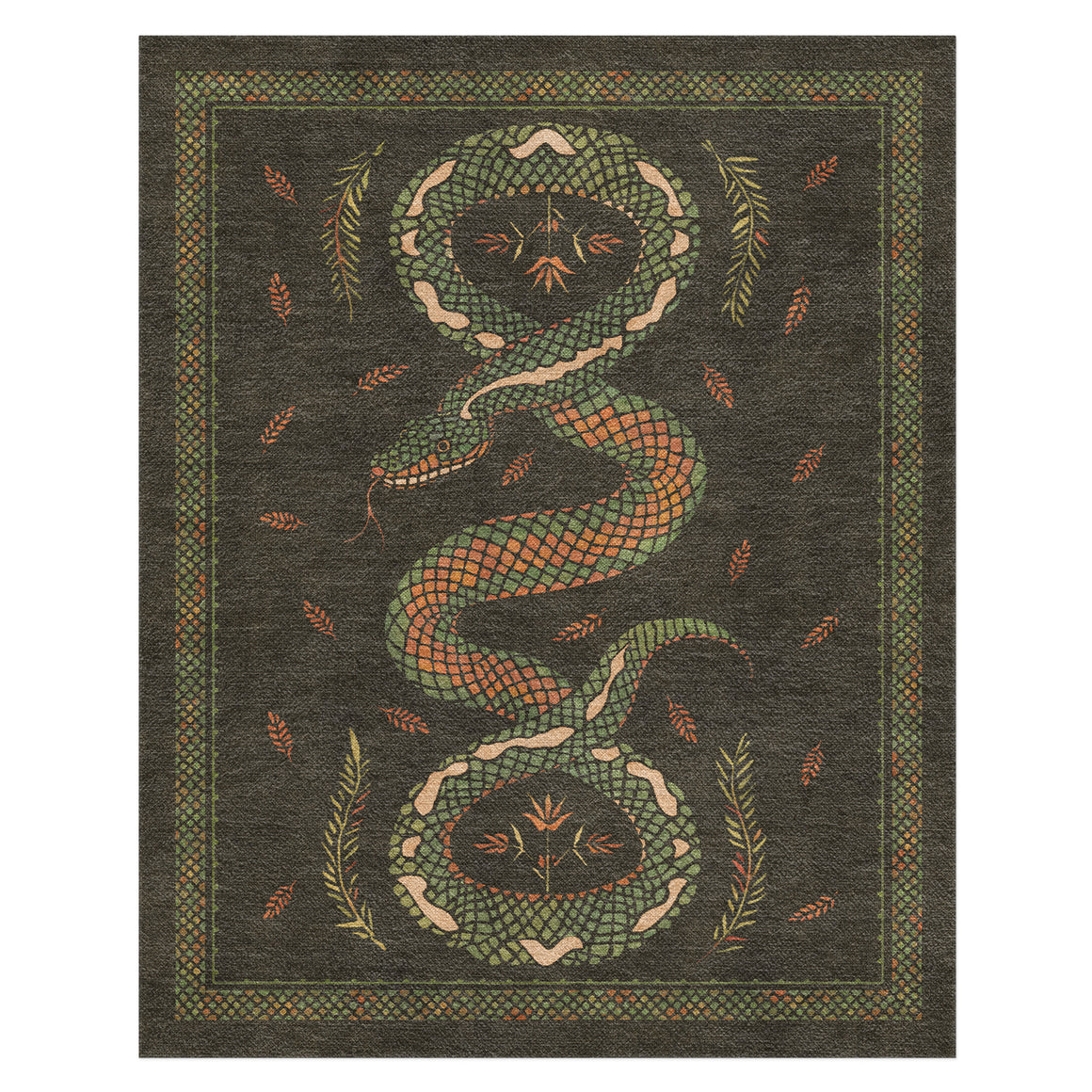 Snake In The Woods Area Rug – Undrfoot Rugs