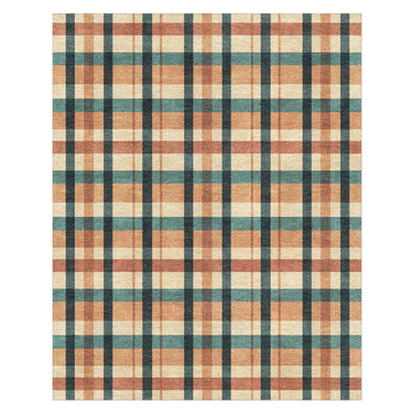 Brenton Plaid Taupe & Teal in 8' x 10' Size