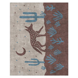 Desert Coyote Dark Red Clay & Dusty Blue in 8' x 10' Size