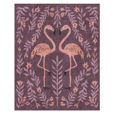 Flamingo Friends Purple in 8' x 10' Size