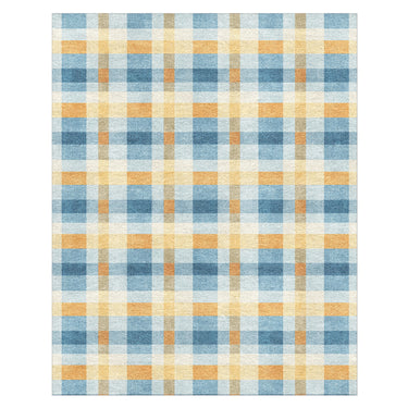 Monroe Plaid Blue & Yellow in 10x8ft Size