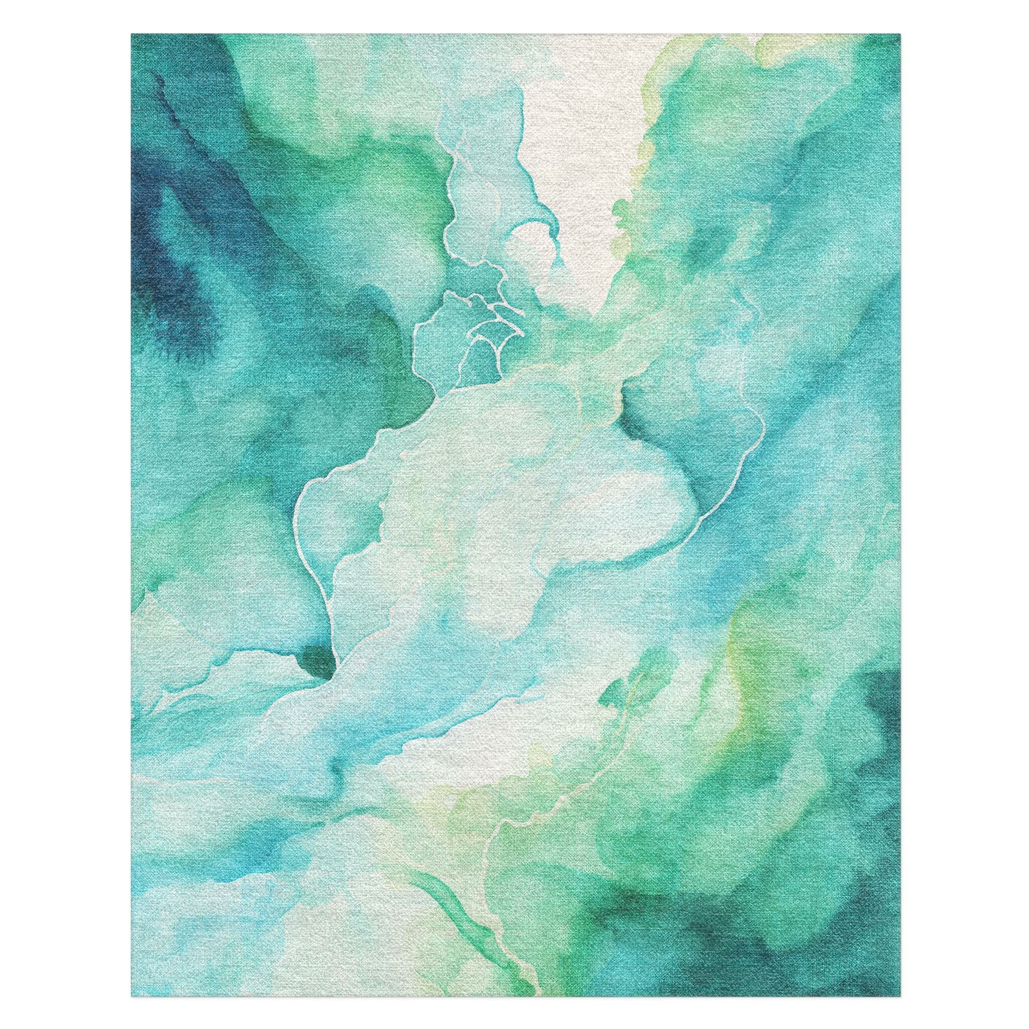 Emeraldcolour Rug Zephyr Watercolor Emerald Area Rug – Undrfoot Rugs