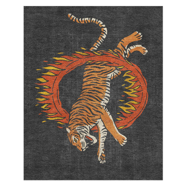 Brave Tiger in 8' x 10' Size