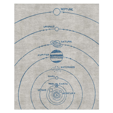 Solar System Blue & Ivory in 8' x 10' Size