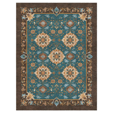 Miriam Dark Teal & Brown in 9' x 12' Size