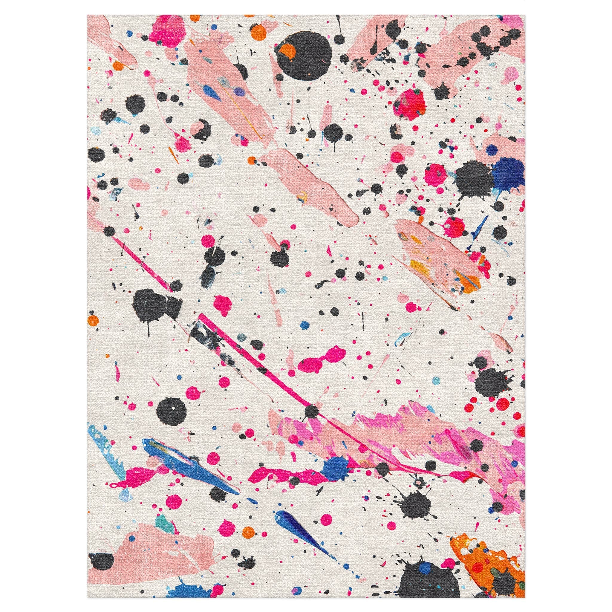 Orange Splat Rug Kayla Paint Splatter Area Rug – Undrfoot Rugs