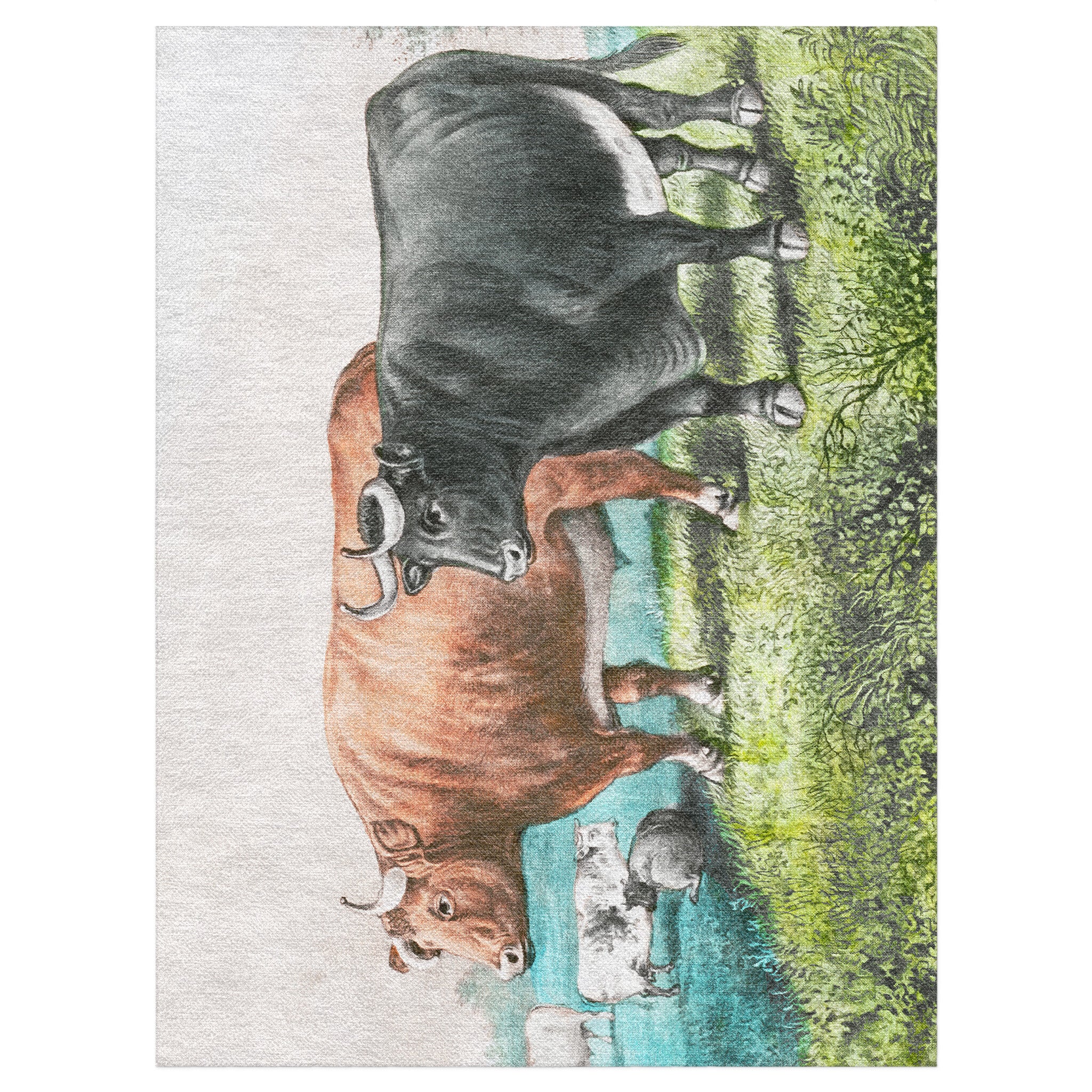 Prize Fat Cattle Area Rug – Undrfoot Rugs
