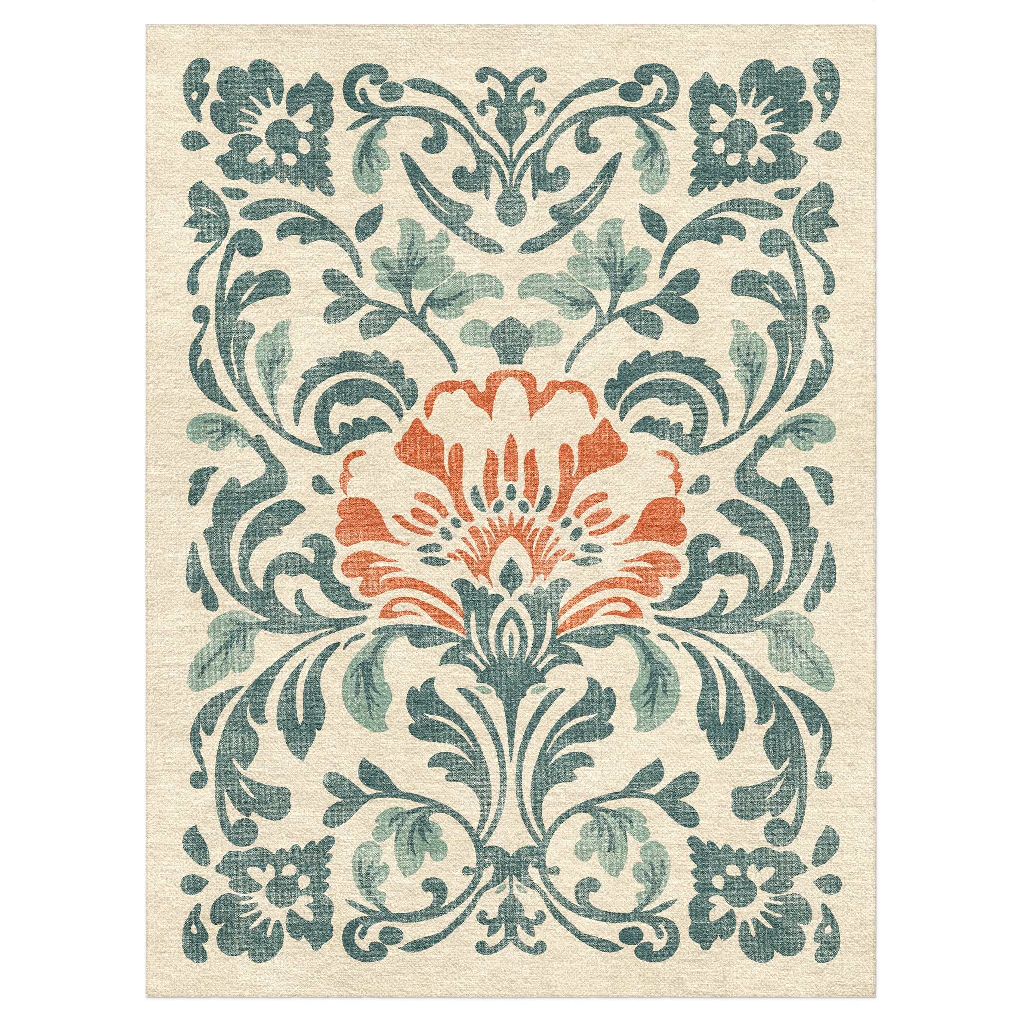 Teal Orange Rug Beryl Teal & Orange Area Rug – Undrfoot Rugs
