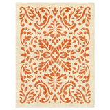 Floranna Ivory & Orange in 9' x 12' Size