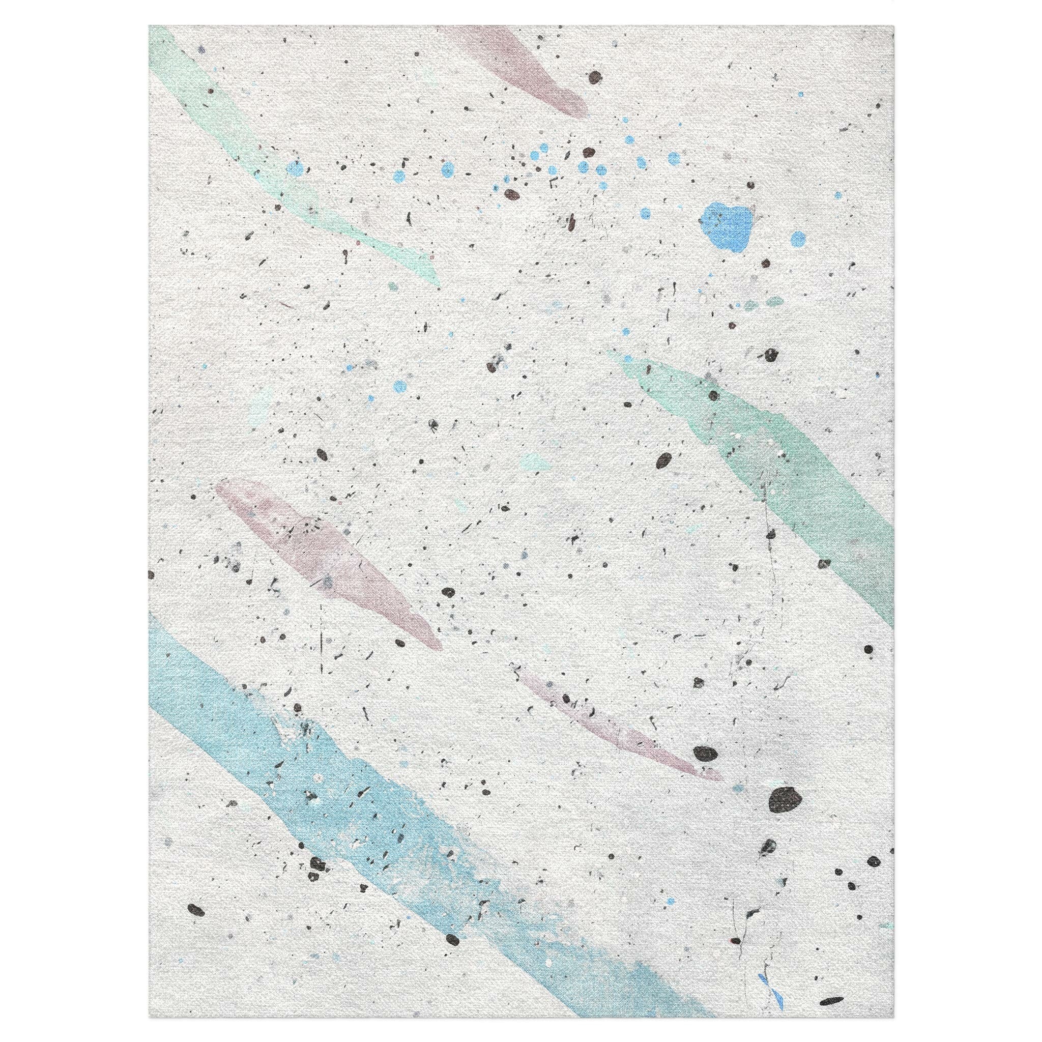 Purple Splatter Rug Stephanie Cool Splatter Area Rug – Undrfoot Rugs