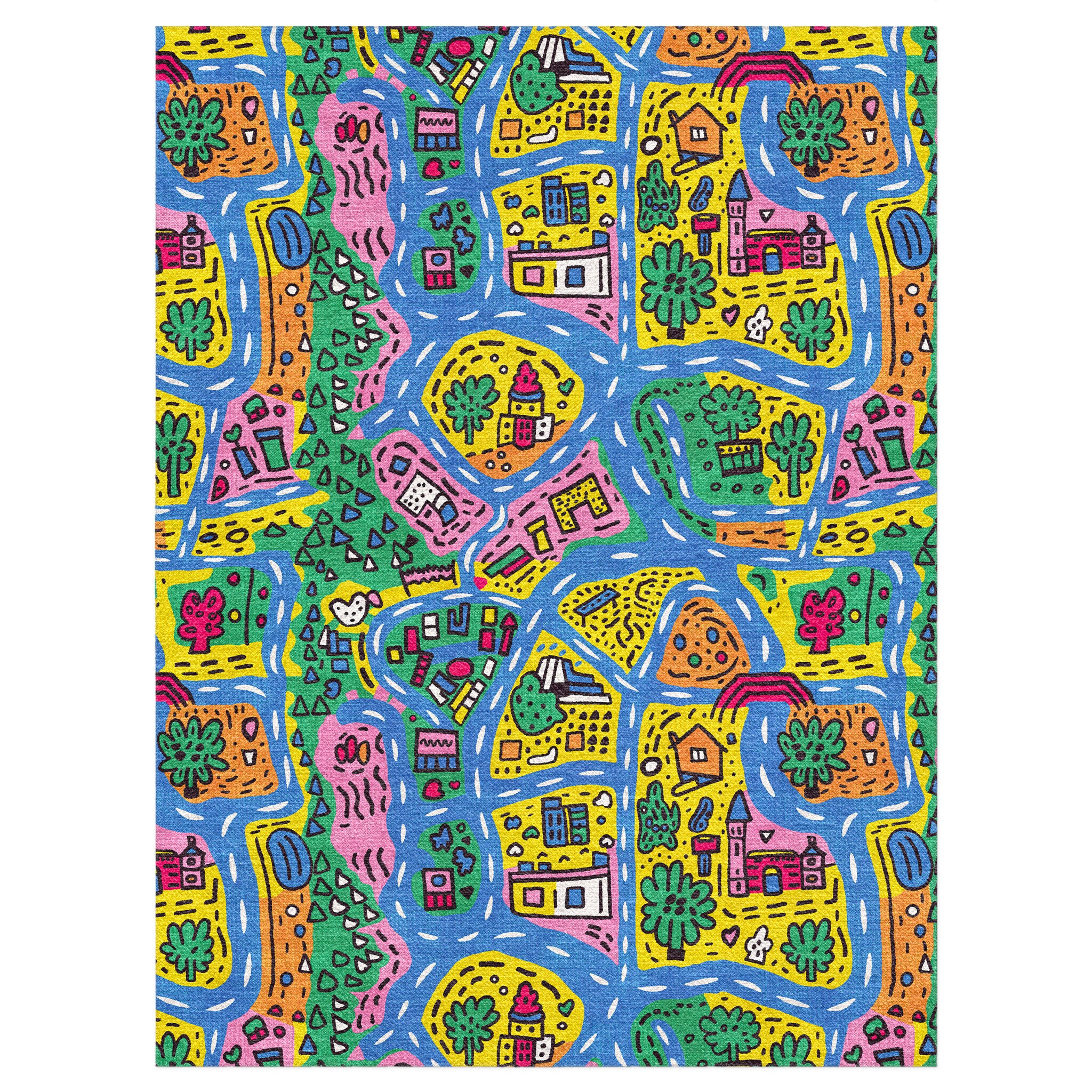 Area Rug Normal Map Kid's Road Map Area Rug – Undrfoot Rugs